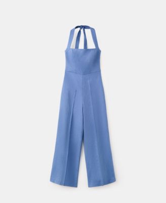 Women's Linen Halter Jumpsuit