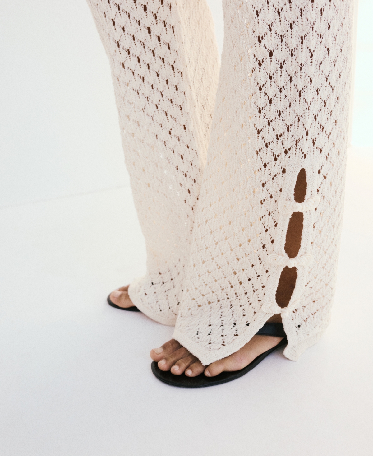 Mango Women's Openwork Knitted Pants