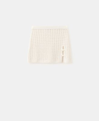Women's Short Crocheted Cotton Skirt