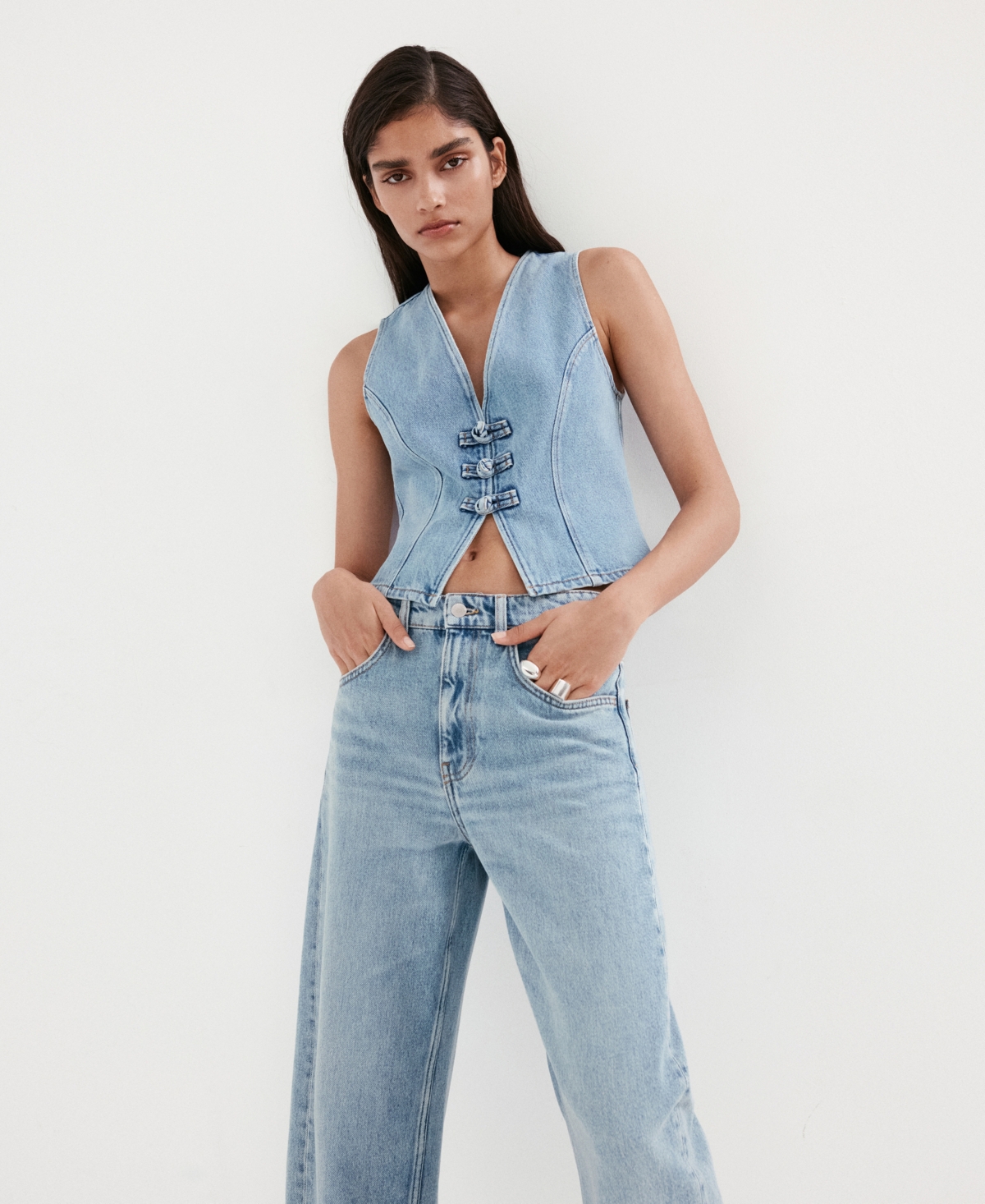 Mango Women's Balloon Crop Jeans