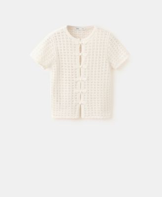 Women's Toggles Openwork Knit Cardigan