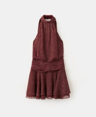 Women's Polka-Dot Halter Dress