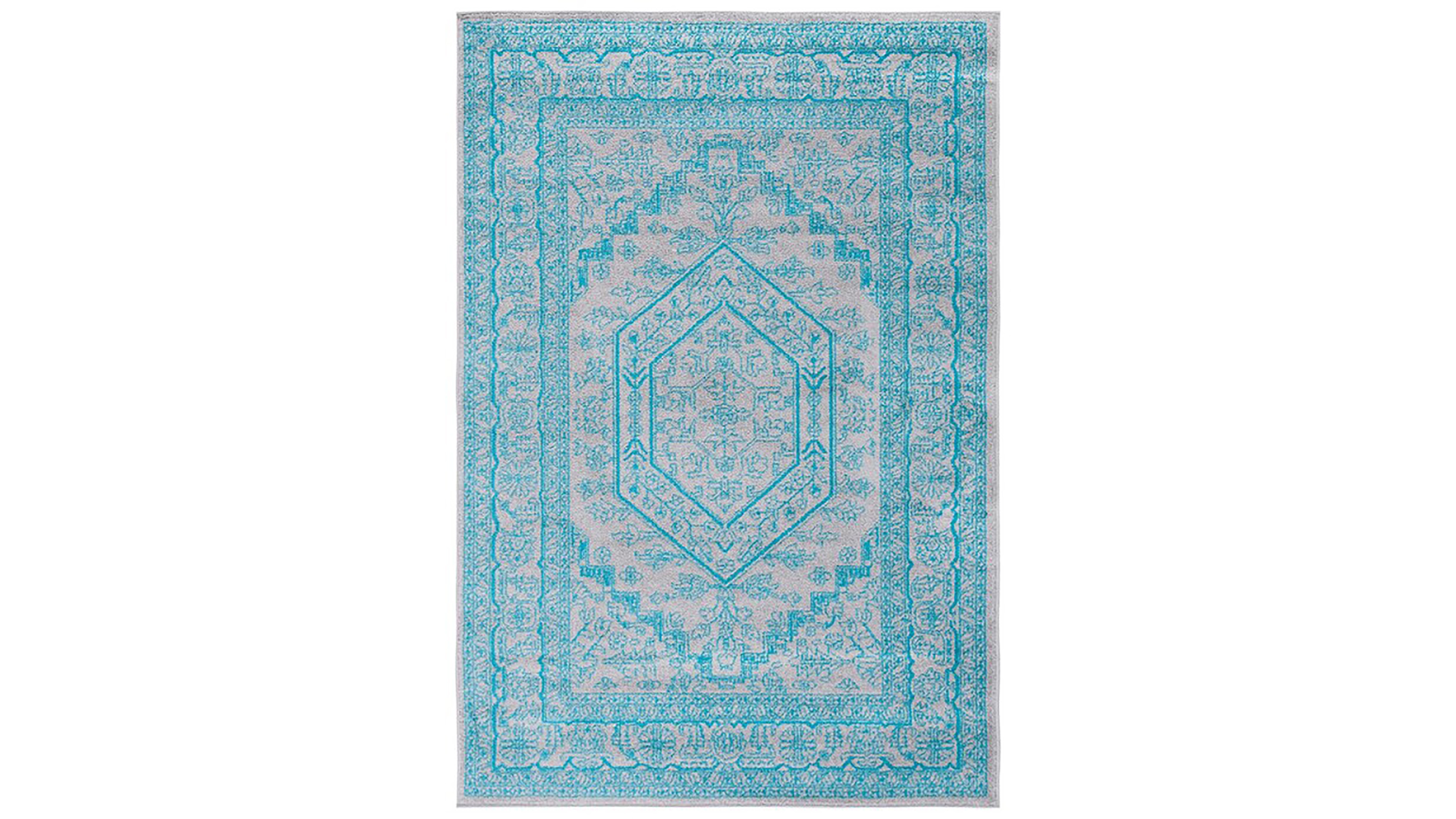 Safavieh Adirondack 108 Light Gray and Teal 5'1" x 7'6" Area Rug