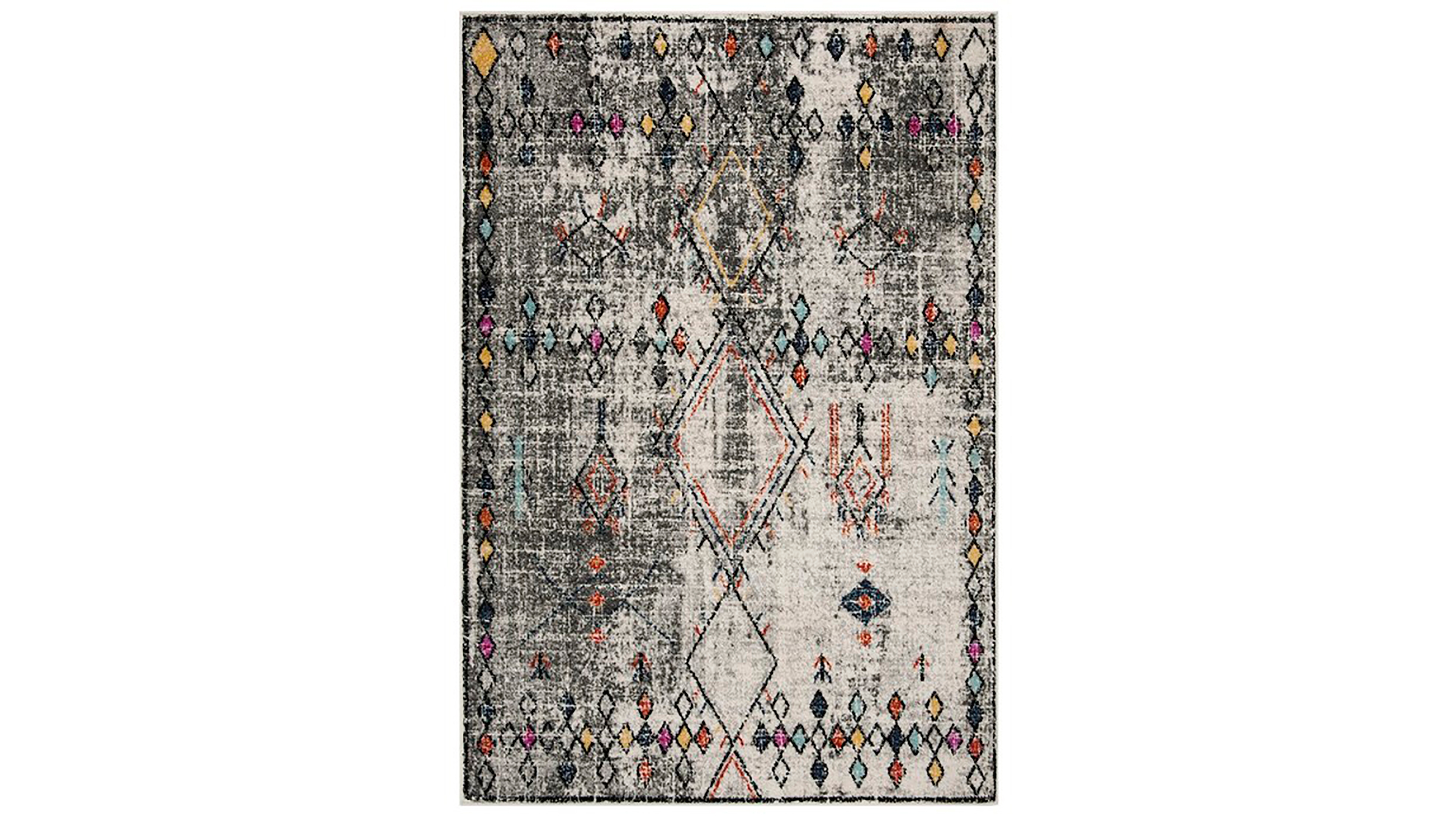 Safavieh Adirondack 210 Light Gray and Fuchsia 5'1" x 7'6" Area Rug