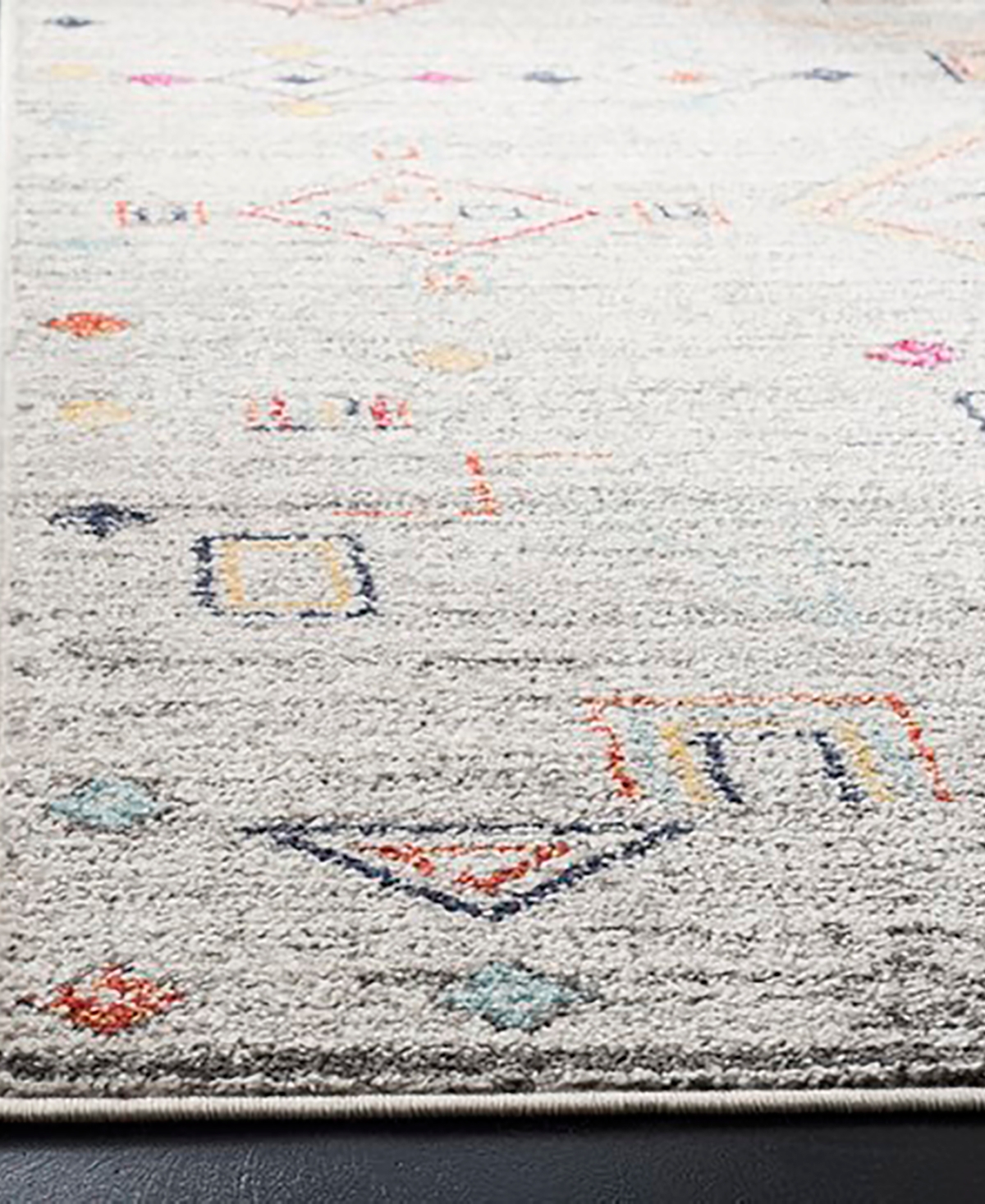 Safavieh Adirondack 208 Light Gray and Red 5'1" x 7'6" Sisal Weave Area Rug