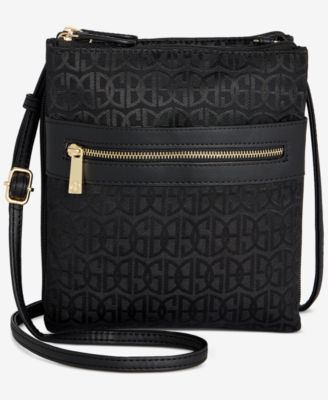Triple-Zip Jacquard Dasher Crossbody