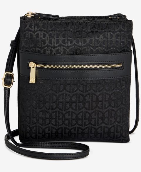 Женская сумка Giani Bernini Triple-Zip Jacquard Dasher Crossbody, цвет: Чёрный
