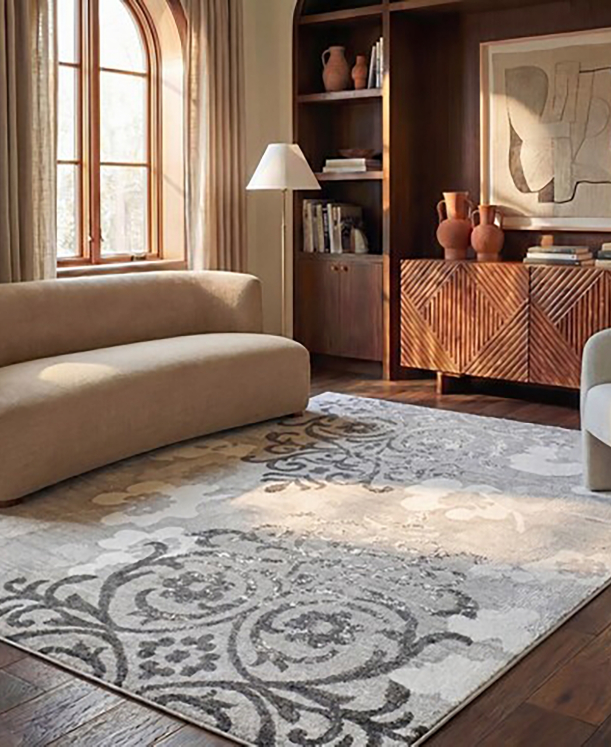 Safavieh Adirondack Silver and Ivory 5'1" x 7'6" Area Rug