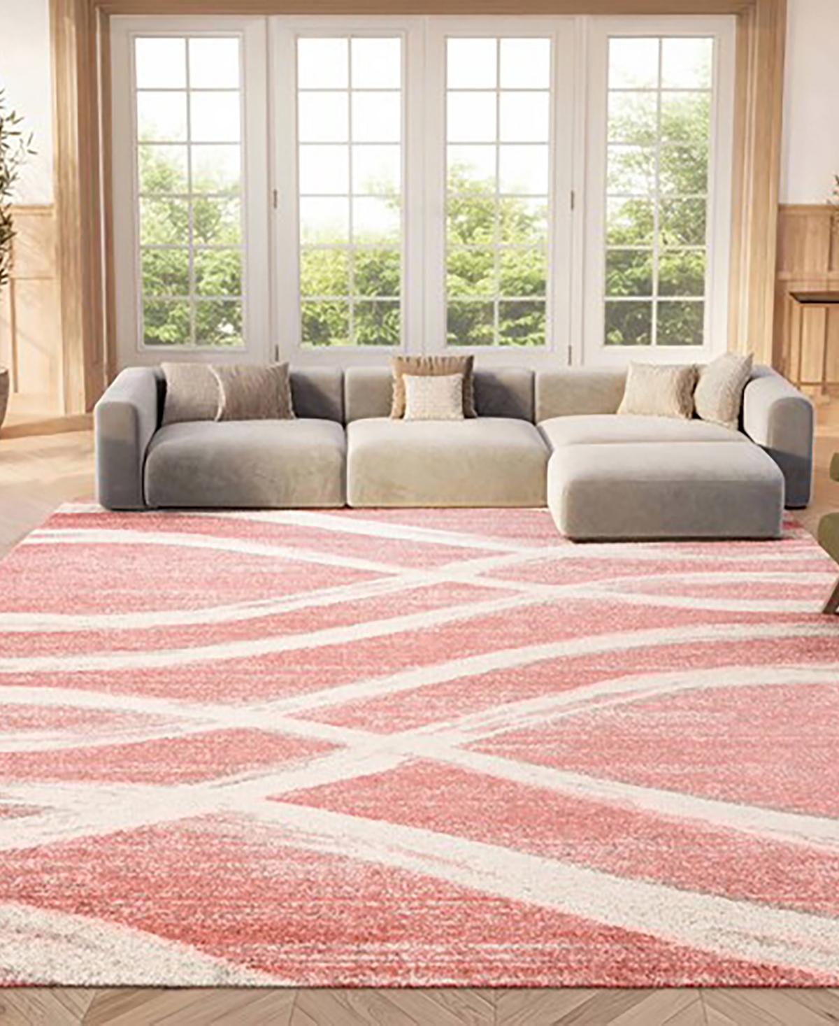Safavieh Adirondack 125 Rose and Cream 5'1" x 7'6" Area Rug