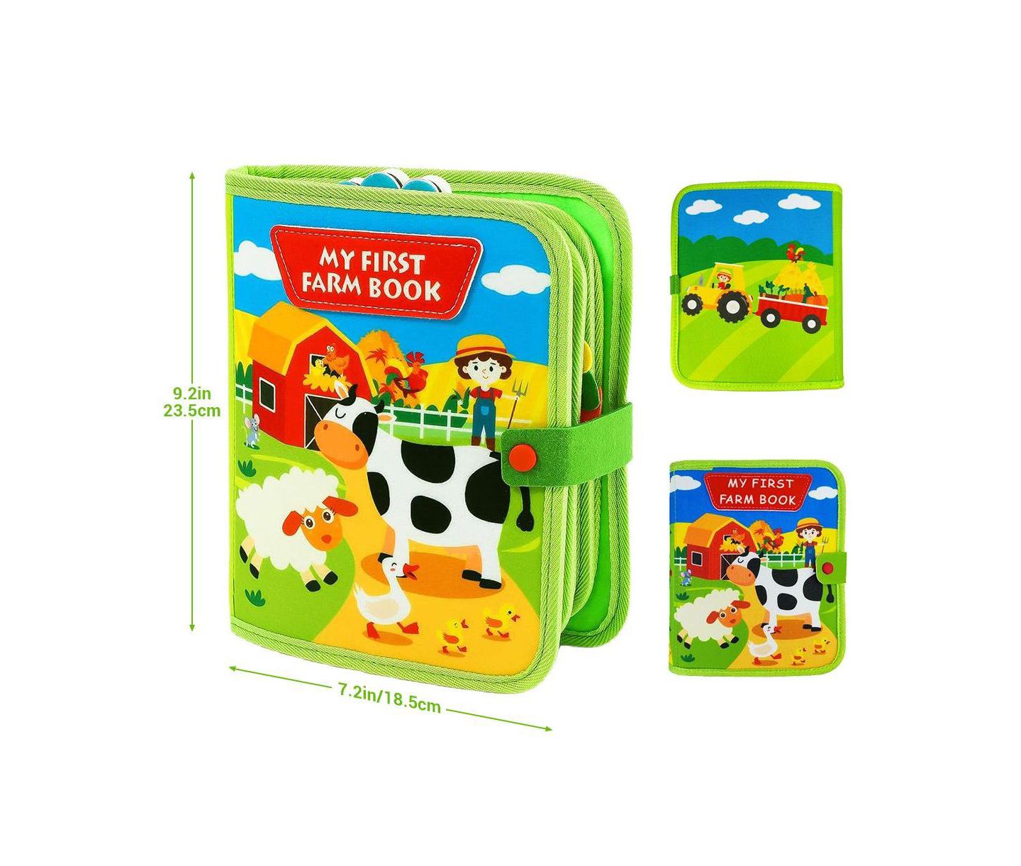 Детская игрушка Cowin Montessori Farm Busy Book, 10-Page Interactive Book, Ages 1+ — фото 2