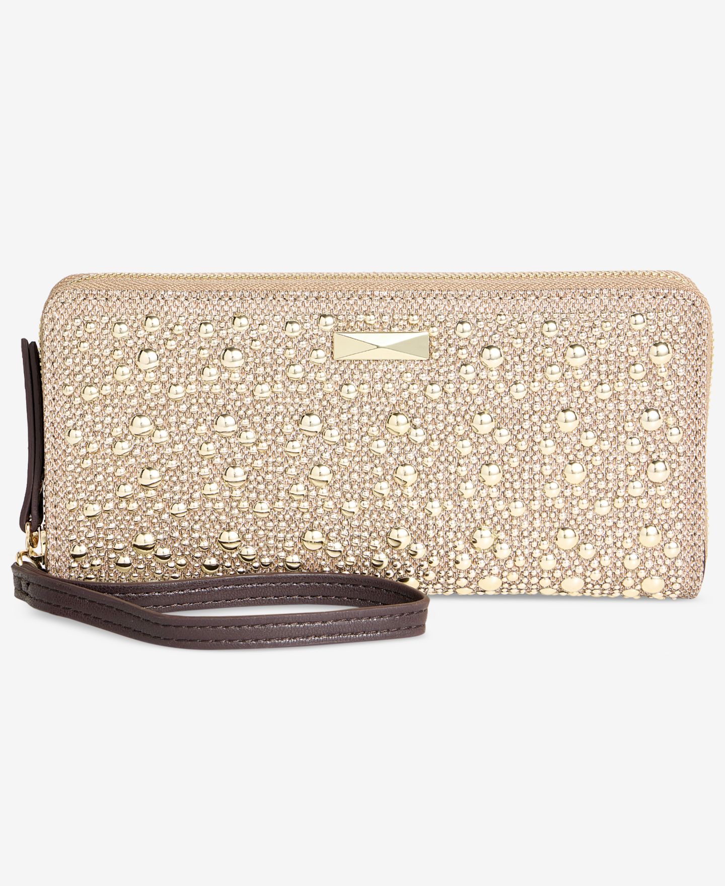 Женский кошелёк I.N.C. International Concepts Hazell Bloom Studded Zip-Around Wallet, цвет: Золотой — фото 1