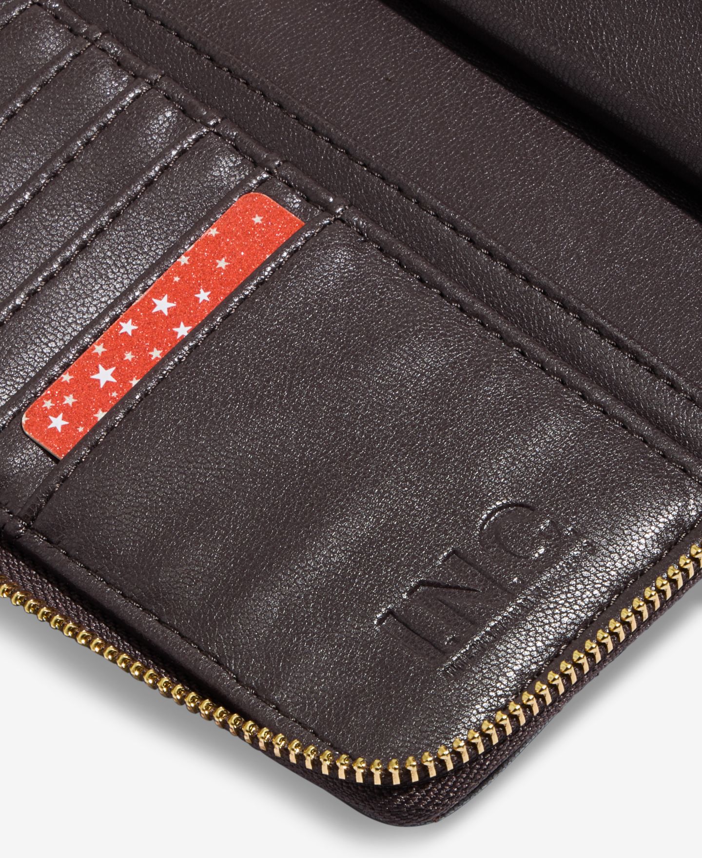 Женский кошелёк I.N.C. International Concepts Hazell Chevron Quilted Zip-Around Wallet, цвет: Шоколадный сливовый — фото 5