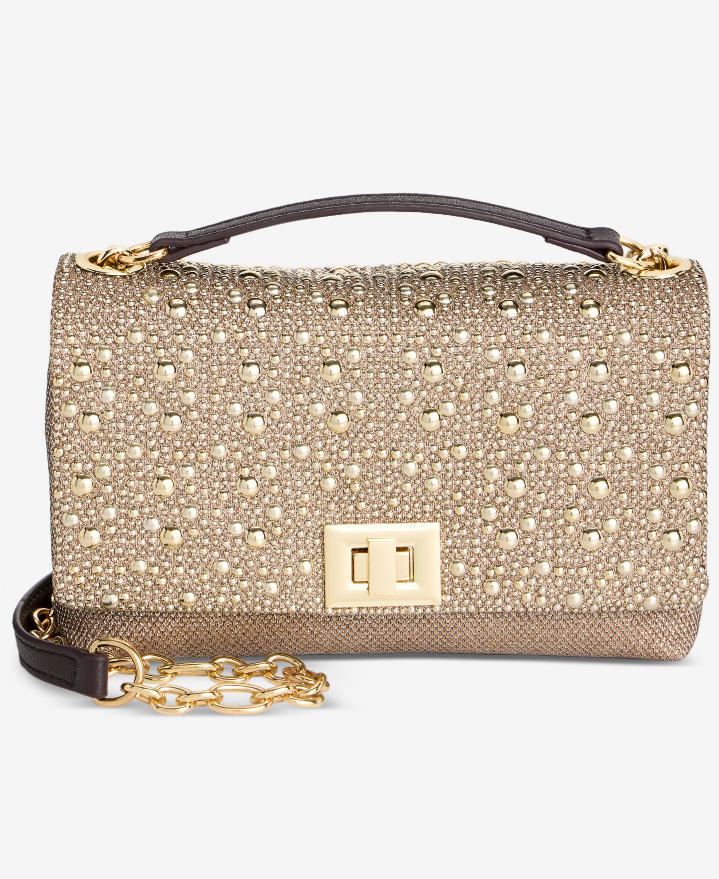 Женская сумка I.N.C. International Concepts Mini Ajae Bloom Studded Crossbody, цвет: Золотой — фото 1