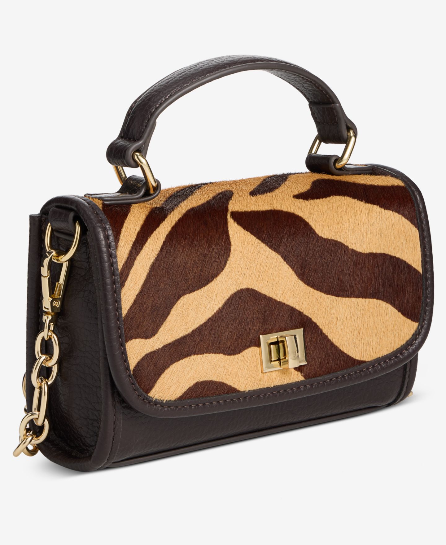 Женская сумка I.N.C. International Concepts Tollann Zebra-Print Crossbody, цвет: Рыжевато-коричневый зебра — фото 2