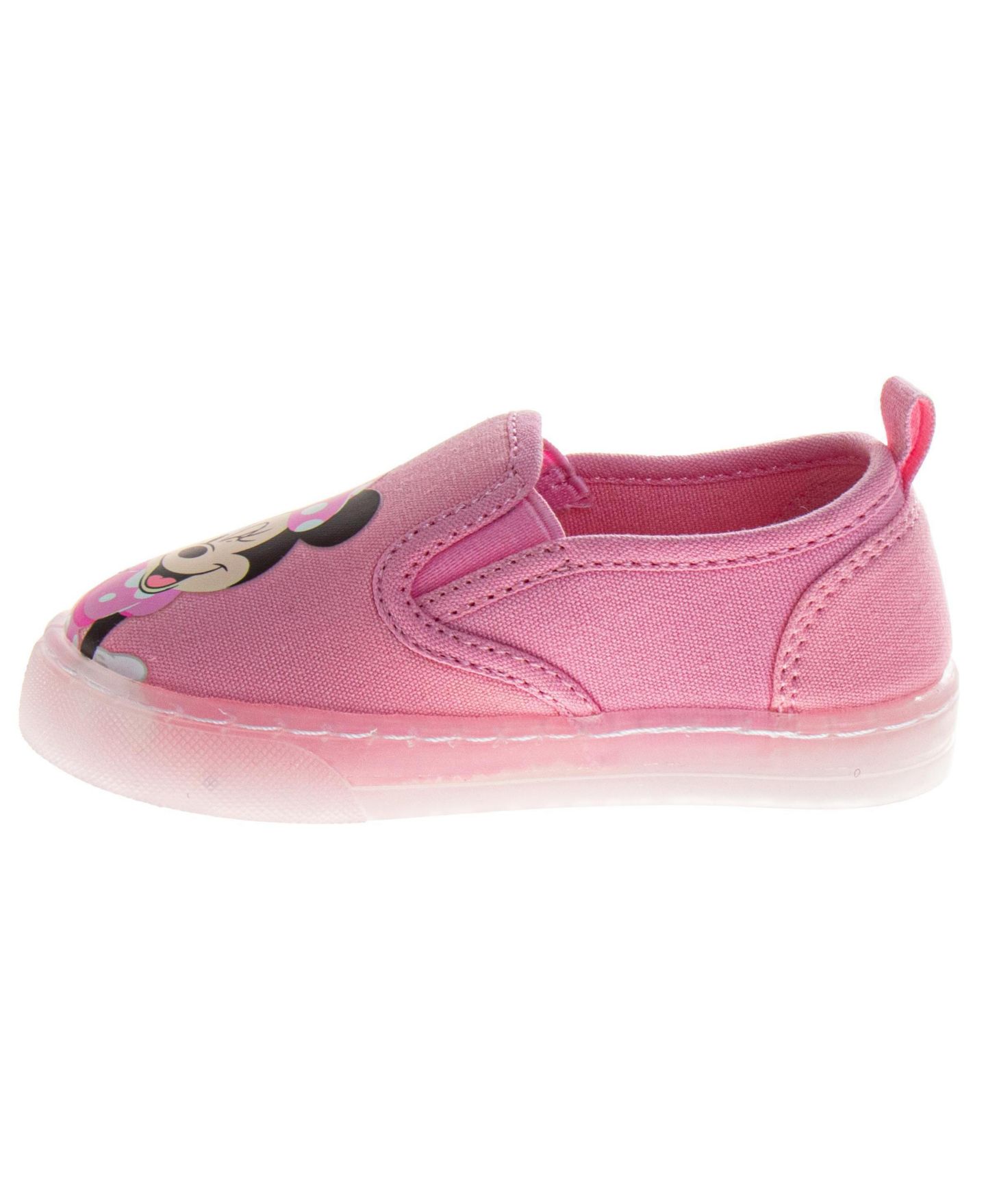 Детские кроссовки Minnie Mouse Slip On Canvas Girls Polka Dot No Lace Everyday Wear Comfortable Durable Sole для девочек, цвет: Розовый — фото 4