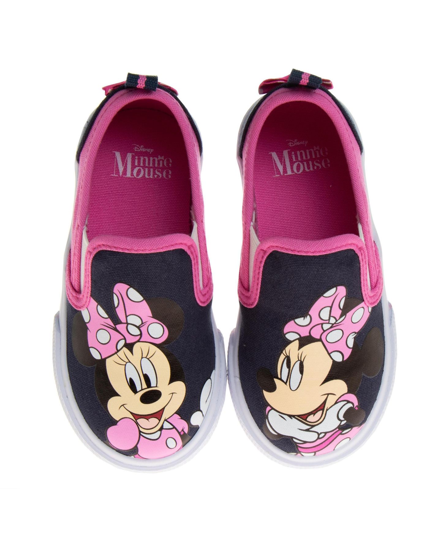 Детские слипоны Minnie из текстиля для девочек, Mouse, цвет: Тёмно-синий / Фуксия — фото 6