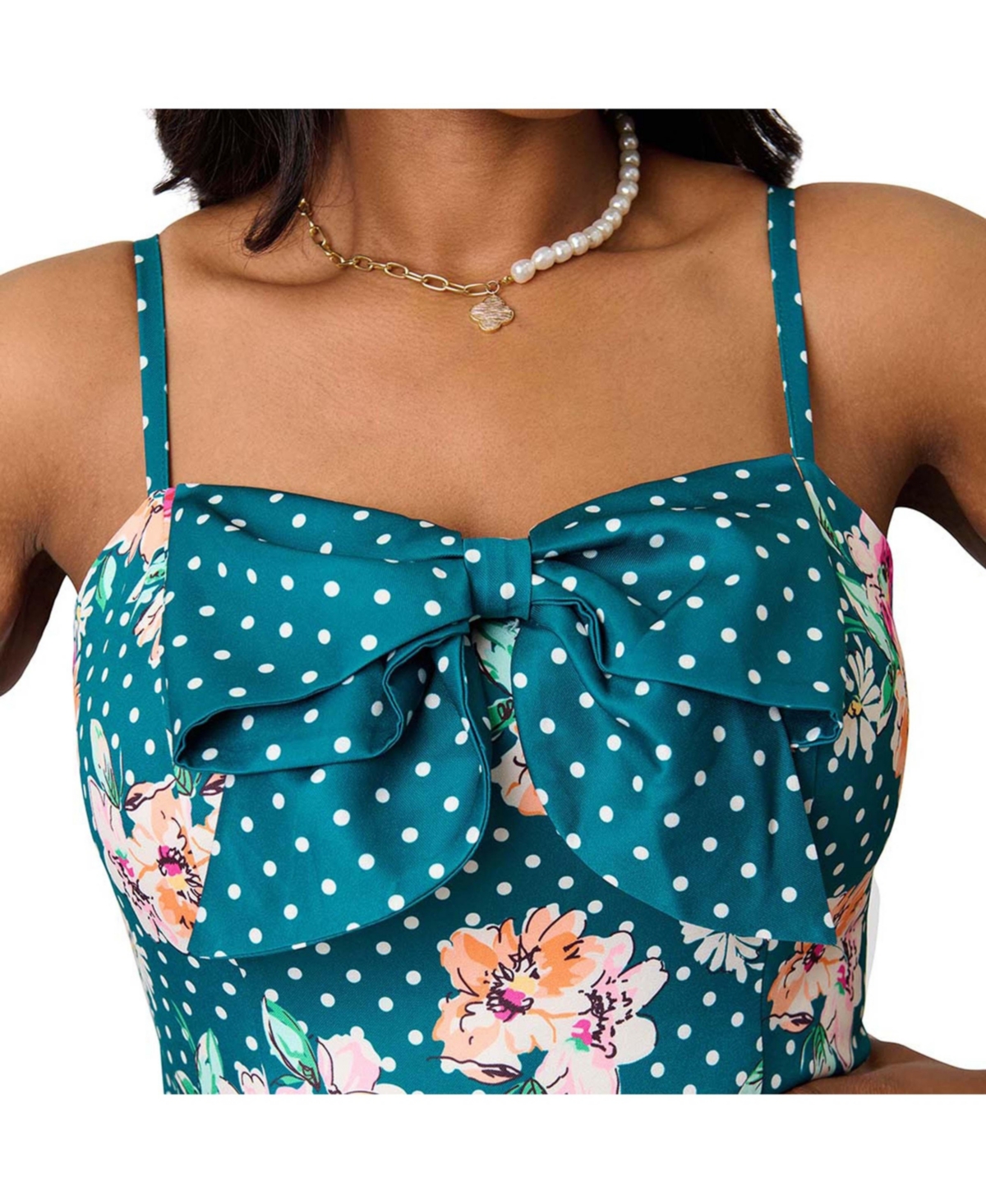 Unique Vintage Plus 1950s Sweetheart Swing Dress