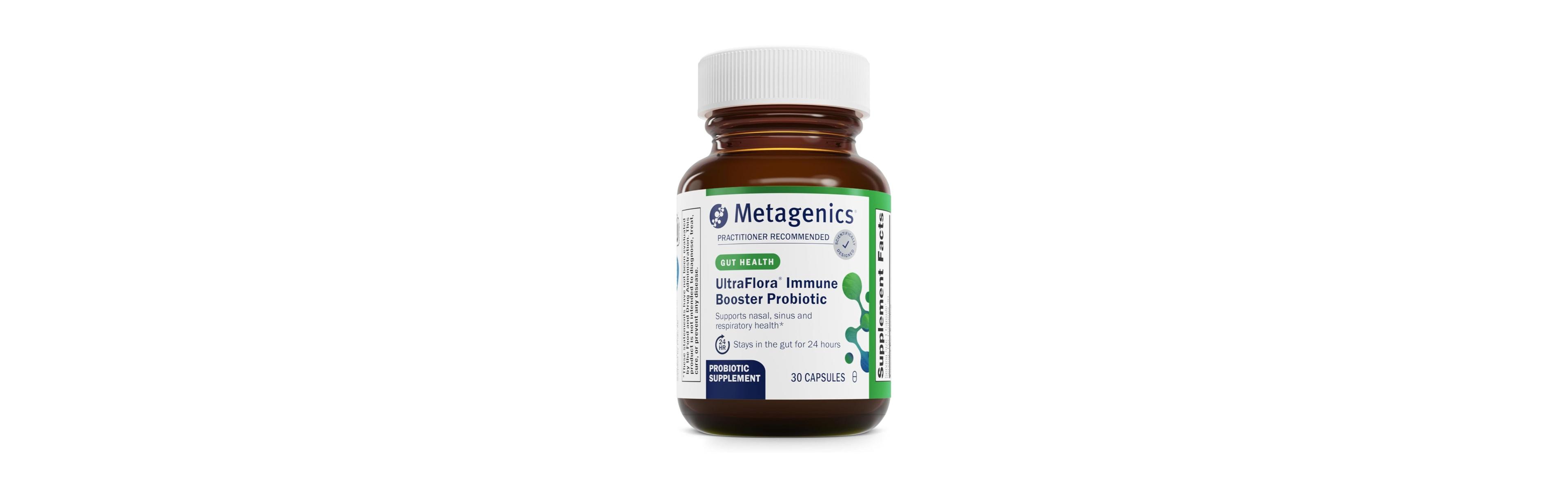 Metagenics UltraFlora Immune Booster Probiotic - Shelf-Stable Probiotic for Daily Immune Support - Supports Healthy Nasal, Sinus