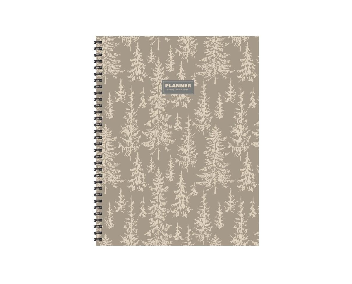 Tf Publishing Paper Goods 2027 Foggy Forest Large Weekly Monthly Planner