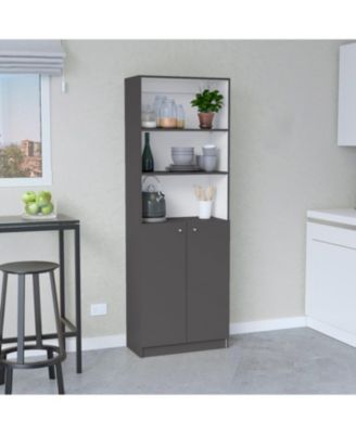 Modern 2 Door Bookcase with Shelves
