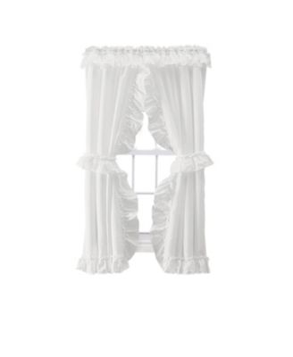 70percentage  Polyester 30percentage  Cotton Stacey Ruffled Prscilla Curtain Panel Pairs With Tiebacks
