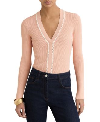 Women's Craft-Stitch Rib-Knit Sweatshirt