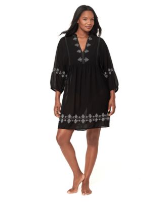 Women's Elysium V-Neck Tiered Swim Cover-Up Dress