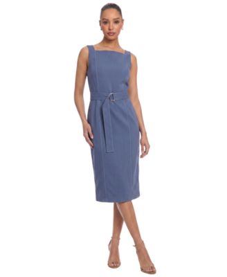 Women's Square Neck Midi Dress