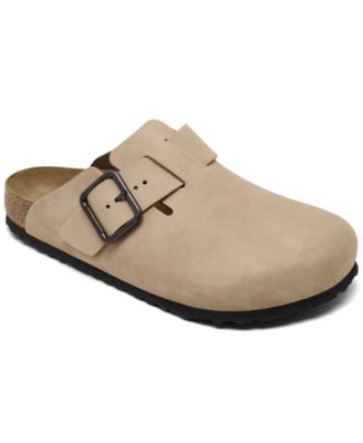 Men's Boston Nubuck Leather Wire Buckle Clogs from Finish Line