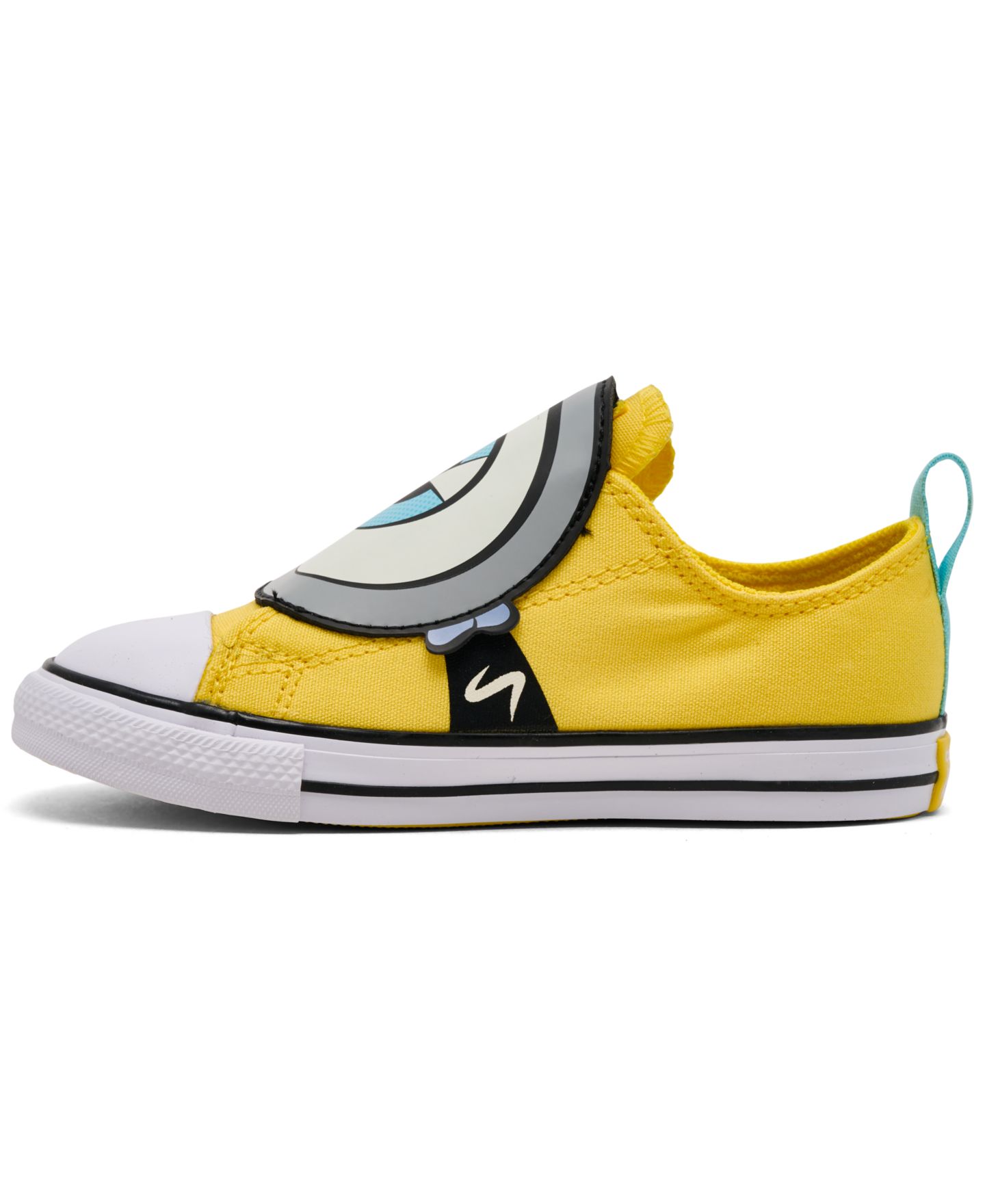 Детские кеды Converse Chuck Taylor All Star Minions EasyOn Ox на липучках, Finish Line, цвет: Жёлтый / Белый — фото 3