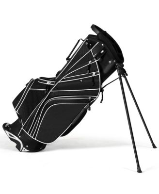 Golf Stand Bag 6 Way Divider Golf Carry Bag w/ Straps and 7 Storage Pockets