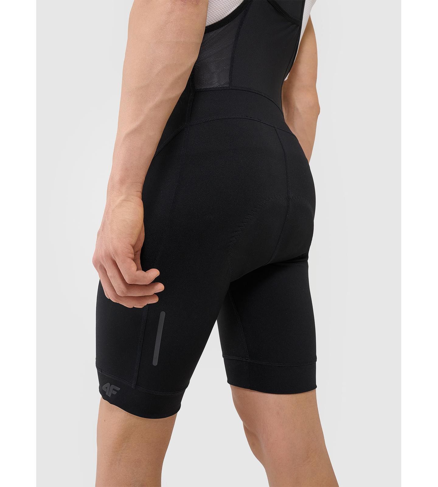 Мужские леггинсы 4F Short Cycling Leggings With Gel-Foam Insert And Suspenders, цвет: Глубокий чёрный — фото 8