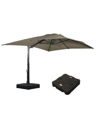 10x13Feet Cantilever Patio Umbrella with DIY Drape Hook and Base