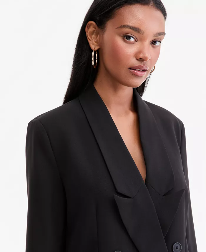 Women's Peak-Lapel Double-Breasted Blazer - thumbnail 3