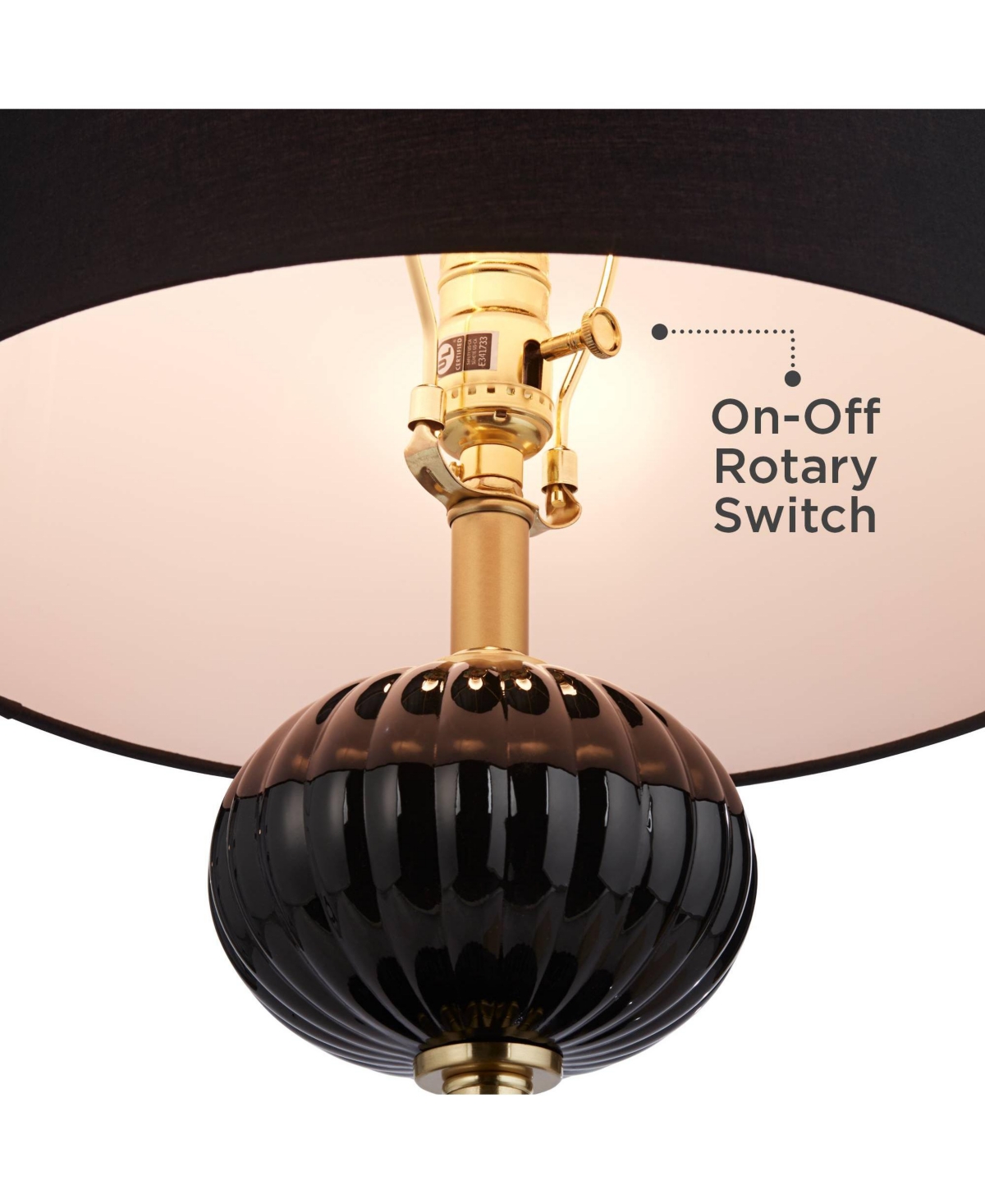 Possini Euro Design Possini Euro Grace 30" High Black Glass Table Lamp with Dimmer