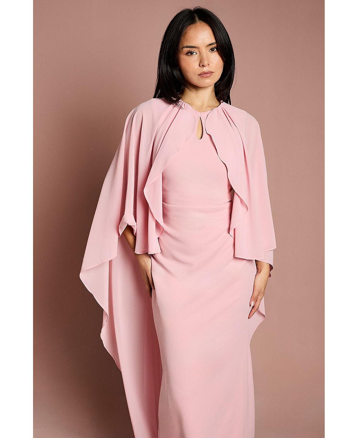 Coast Petite Round Neck Cape Maxi Dress view 4 — MAYCSS fashion products