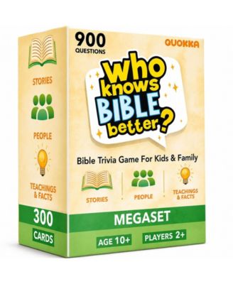Trivia Card Games for Family - Bible and Generations Collections with 300 to 900 Questions for Game Night and Sunday School