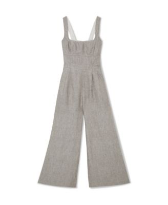 土日限定価格♪WE’RTHY FLY HIGH JUMPSUIT S グレージュ REISS Women's Flora Structured Linen Jumpsuit - Macy's