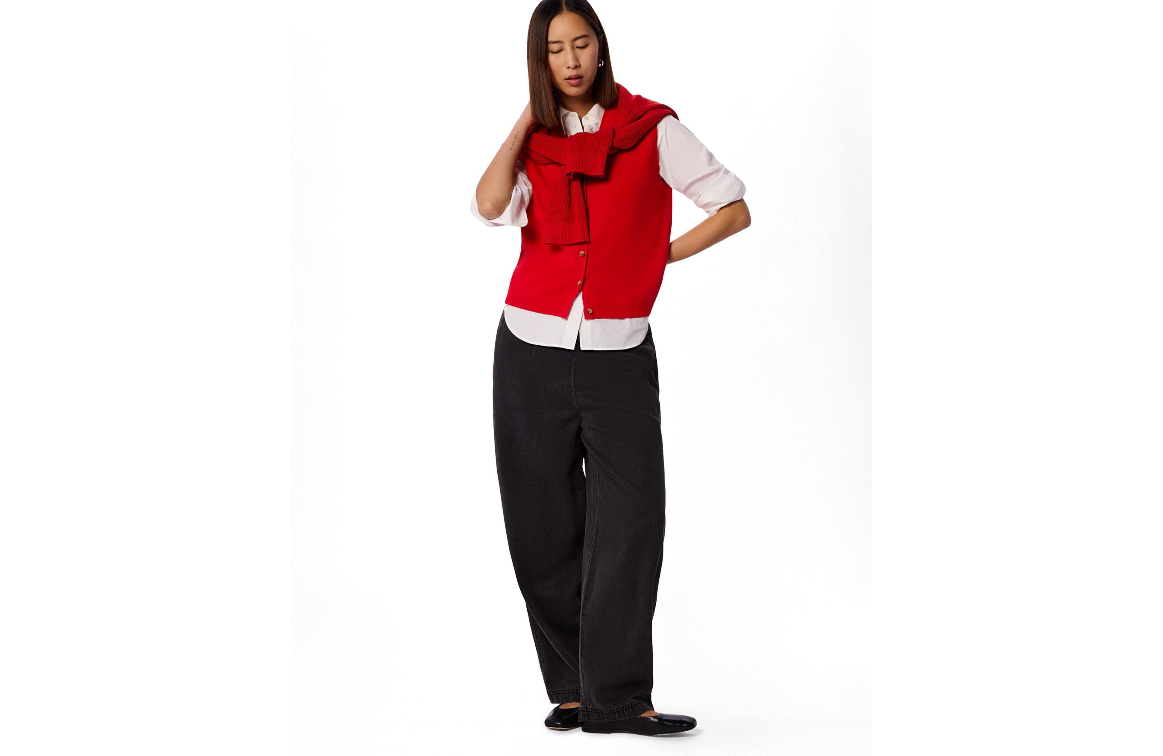 Whistles Women's V-Neck Button Front Knit Tank