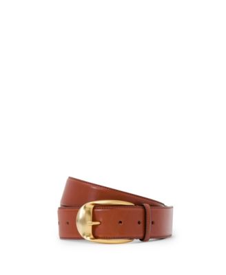Women's Sammy Leather Round Gold Buckle Belt