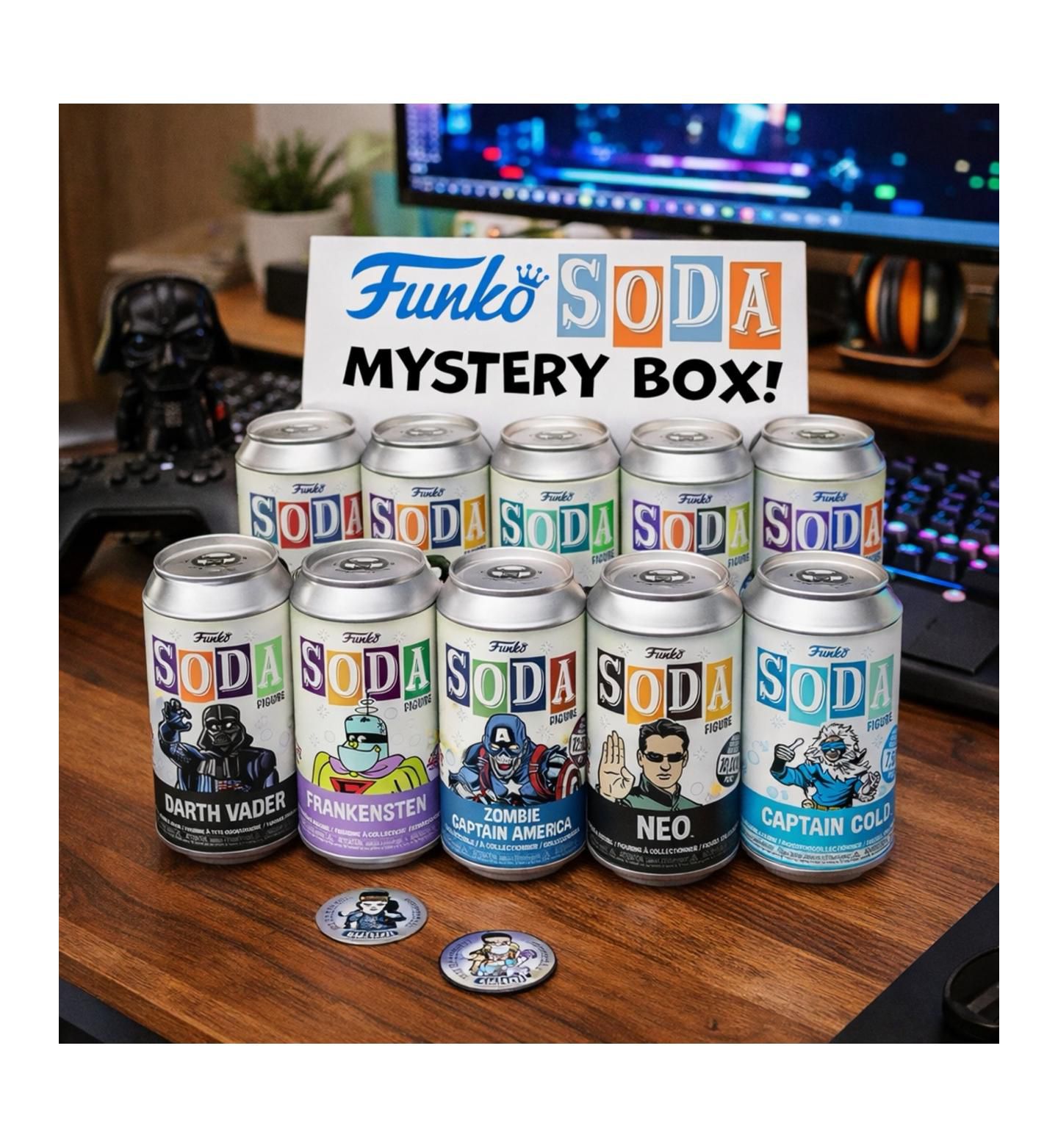 Детские фигурки Funko Pack of 4 Surprise Mystery Soda Figure Randomly Selected, цвет: Assorted Pre-Pack — фото 3