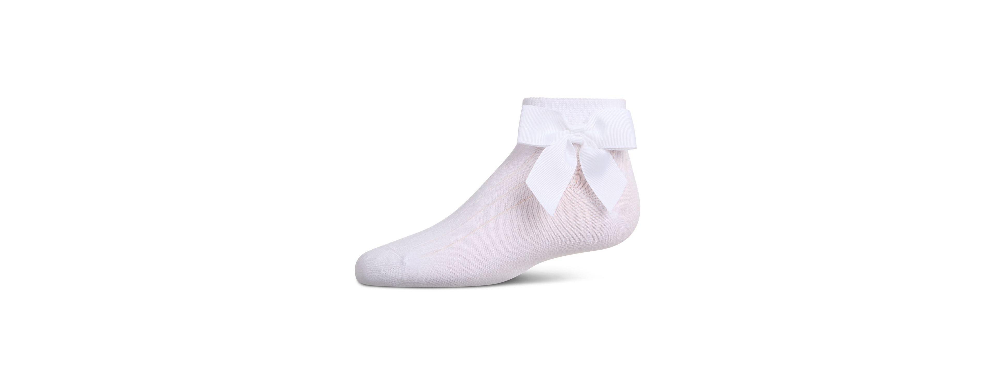 MeMoi Baby Girls Ribbed Bow Anklet Socks
