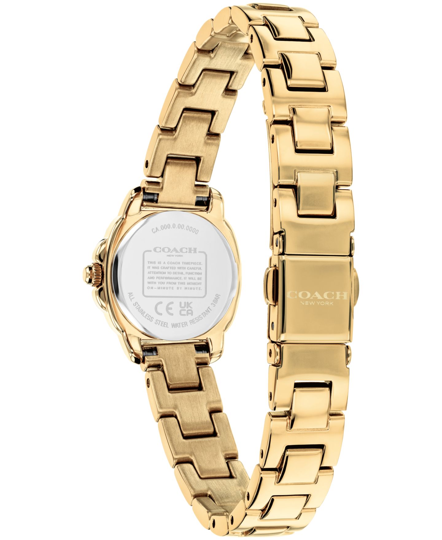 Женские часы COACH Kitt Gold-Tone Stainless Steel Bracelet Watch 21mm — фото 2