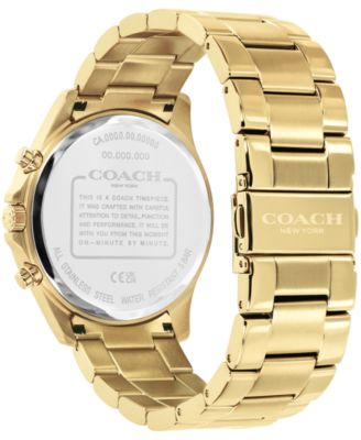 COACH Men's Oliver Gold-Tone Stainless Steel Bracelet Watch 41mm