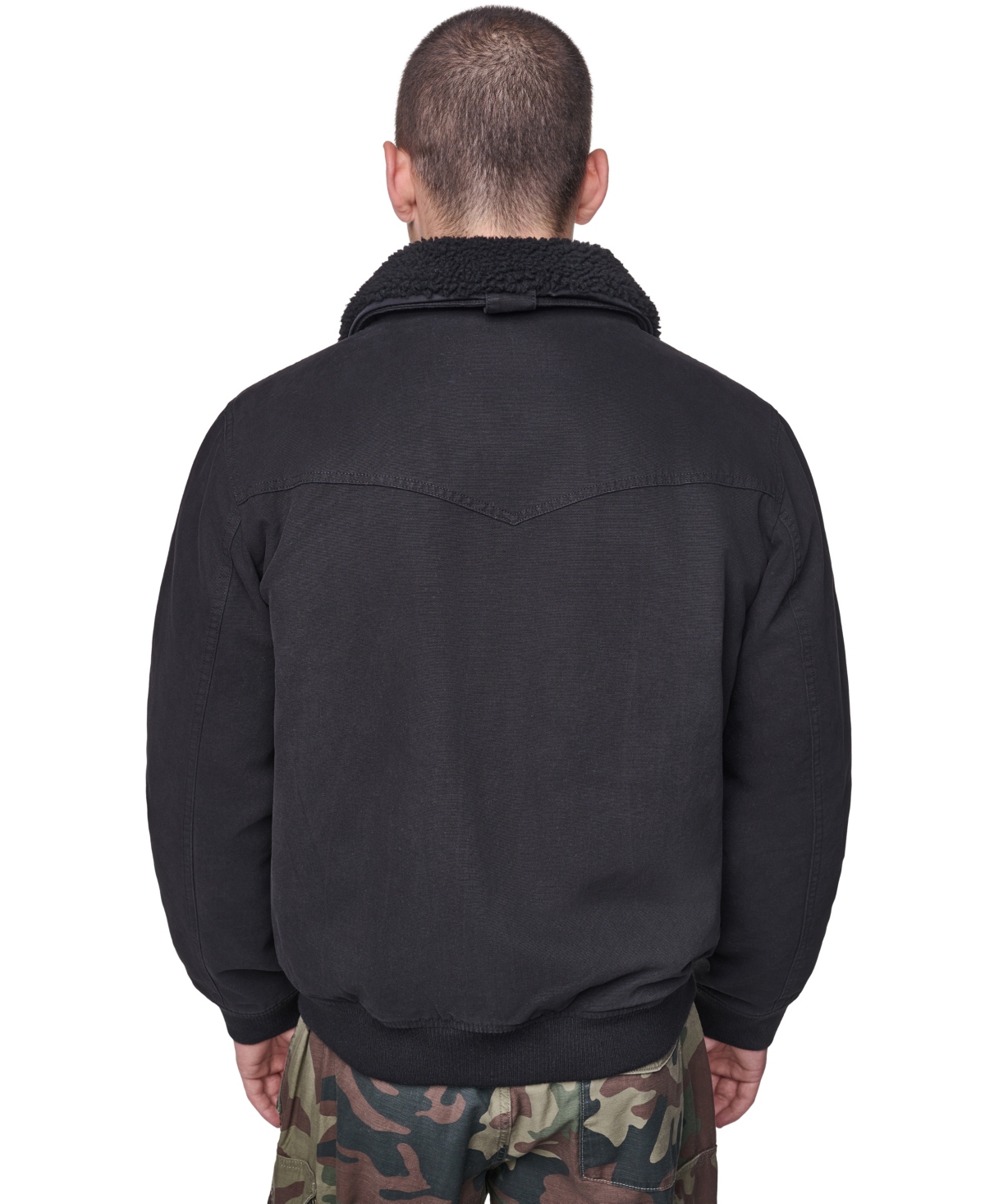 Levis Men's Sherpa Collar Western Bomber Aviator Jacket