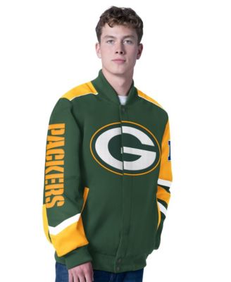 Men's Green Green Bay Packers Prime Time Full-Zip Racing Jacket