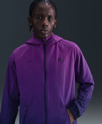 Nike Men's Purple Barcelona AWF Woven Full-Zip Jacket - Macy's