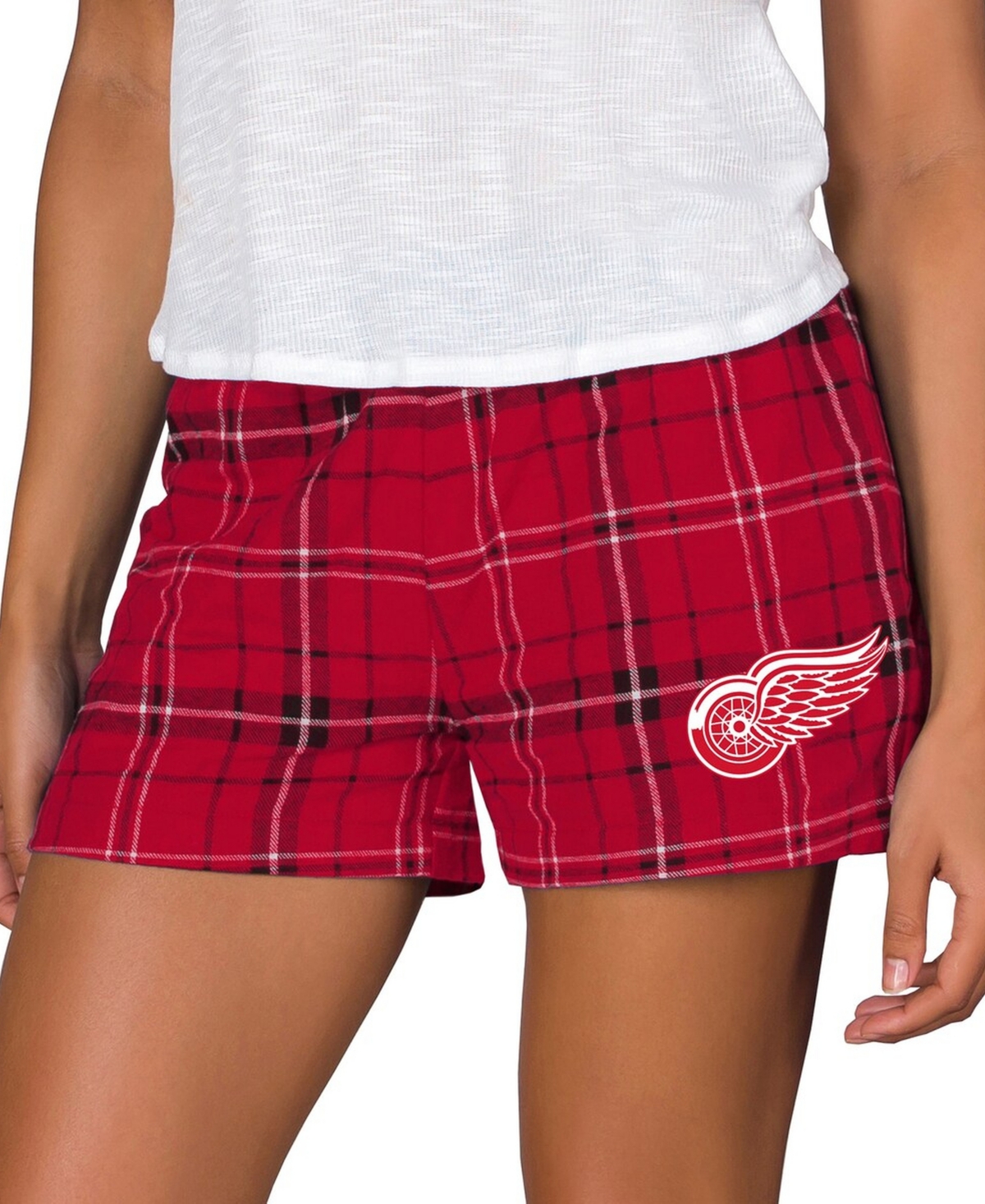 Concepts Sport Women's Red/Black Detroit Red Wings Ultimate Flannel Shorts