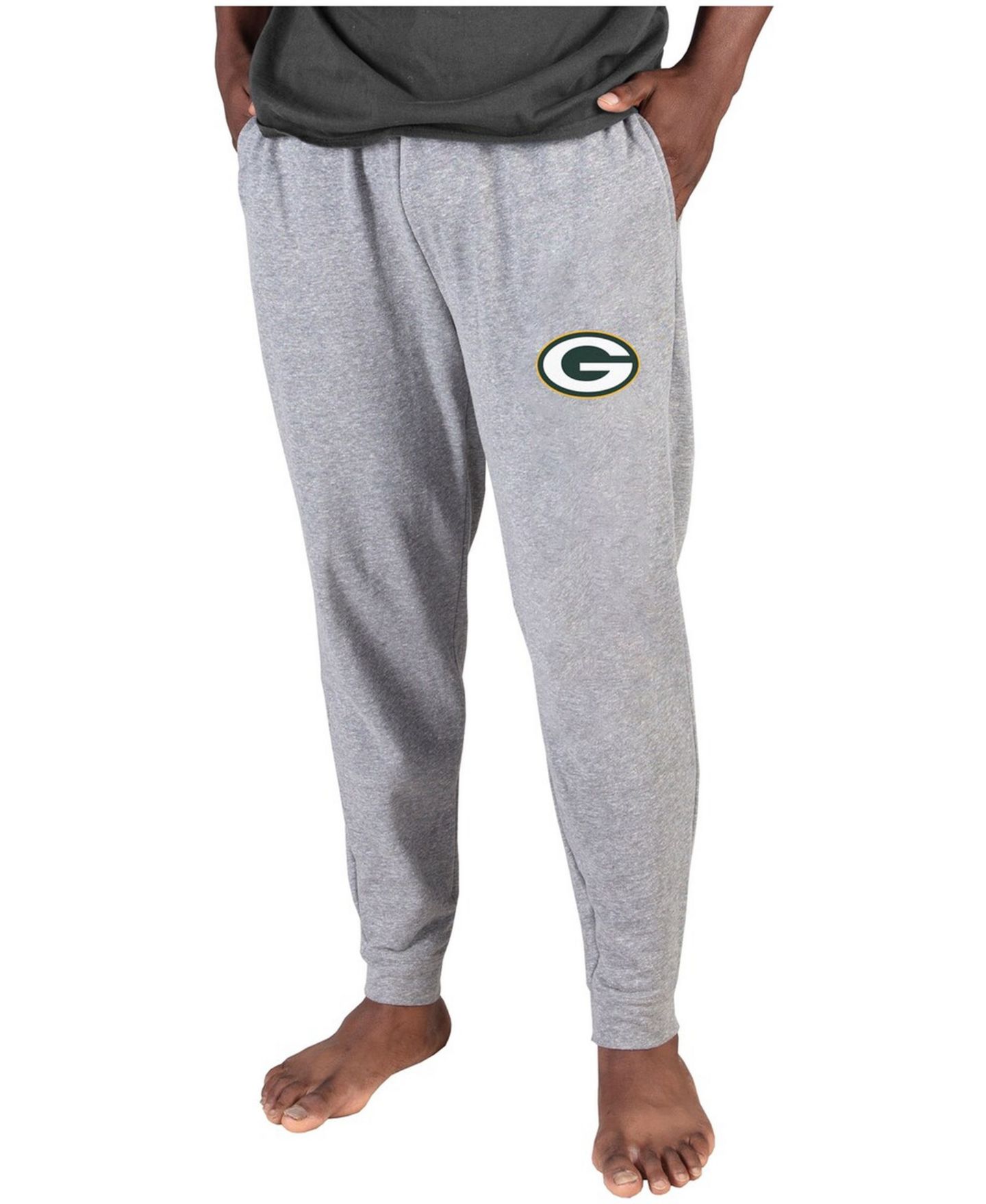 Мужские пижамные брюки-джоггеры Concepts Sport Green Bay Packers, лёгкие, Gray — фото 1
