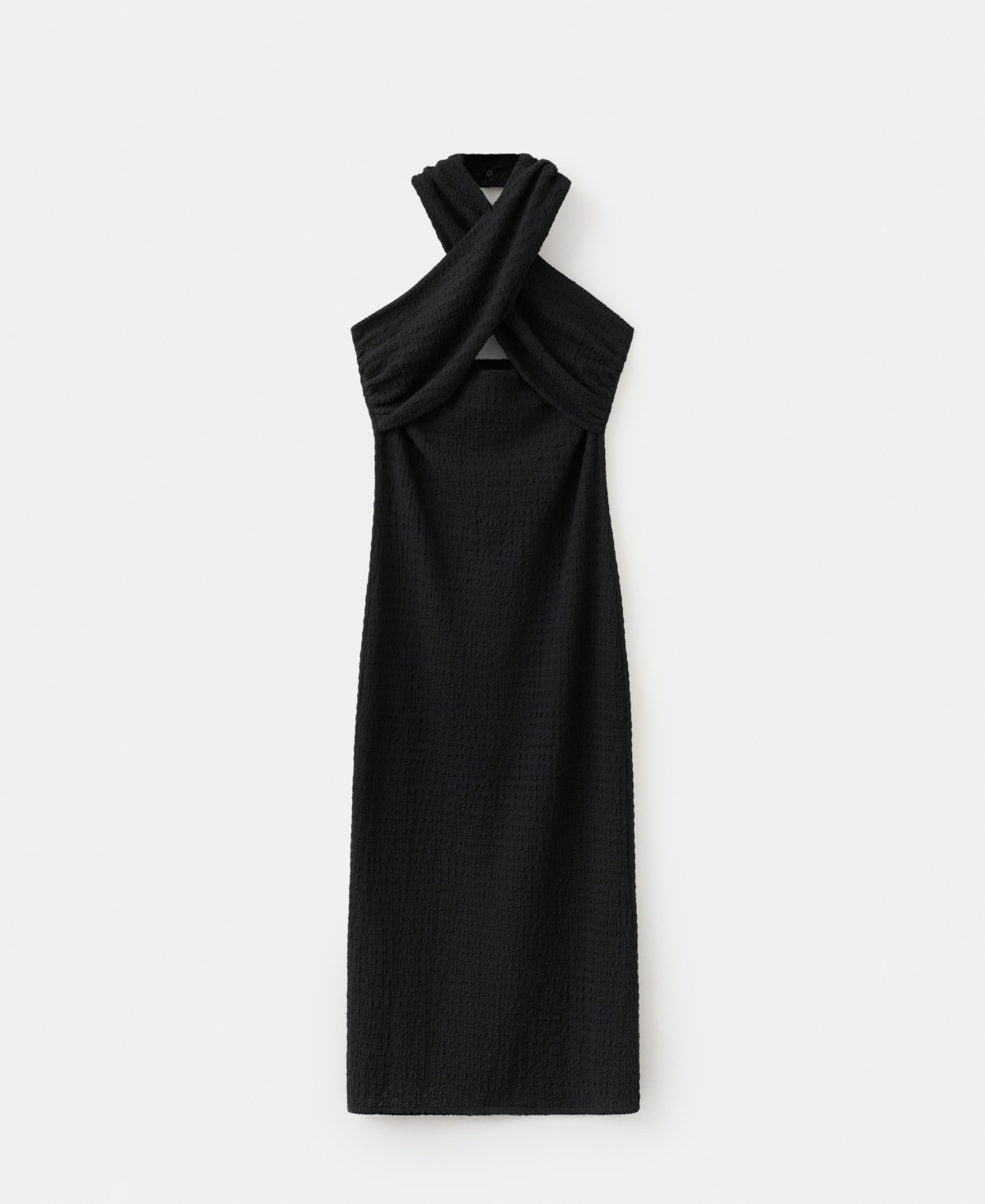 Mango Women's Slit Crossed Halter Dress